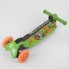 Самокат детский Best Scooter 92324 трехколесный,складной с фонариком. Зеленый