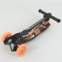 Самокат детский Best Scooter 51181 трехколесный,складной с фонариком. Черный с оранжевым