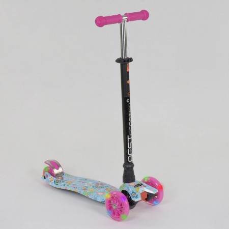 Самокат трехколесный Best Scooter Maxi А 25533 / 779-1331. Голубой-Розовый