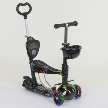 Самокат трехколесный Best Scooter 35110 "Абстракция" 5 в 1. Подсветка колес. Черный - Абстракция