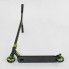Самокат трюковый Best Scooter 75443 с HIC системой  Пегами  диск и дека алюминиевые Черный с зеленым