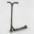 Самокат трюковый Best Scooter 75443 с HIC системой  Пегами  диск и дека алюминиевые Черный с зеленым