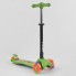 Самокат детский Best Scooter 92324 трехколесный,складной с фонариком. Зеленый