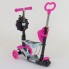 Самокат трехколесный Best Scooter 11210 "Абстракция" 5 в 1. Подсветка колес. Розовый - Абстракция