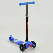 Самокат трехколесный Best Scooter MINI 779-1231, светящиеся колеса. Синий