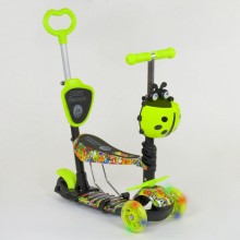 Самокат трехколесный Best Scooter 55945 "Абстракция" 5 в 1. Подсветка колес. Желтый - Абстракция