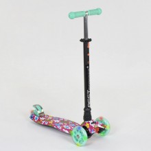 Самокат трехколесный Best Scooter Maxi А 25600 /779-1343. Красный-Бирюзовый  