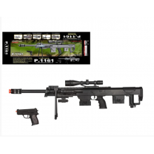 Детский автомат Airsoft Gun P.1161 Оптический прицел Аккумулятор плюс пистолет 