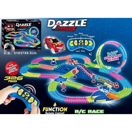 Автотрек гоночний Dazzle Tracks 134 з пультом управління Довжина треку 655 см