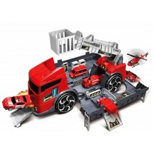 Ігровий набір трейлер Toys P904-A контейнер-гараж пожежна машина 35 см