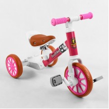 Триколісний велосипед-біговел BEST TRIKE 15996 колеса EVA Рожевий