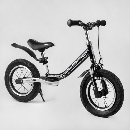 Біговел Corso 12800 серія "Alpha Sport" Ручне гальмо Надувні колеса 12" Чорний
