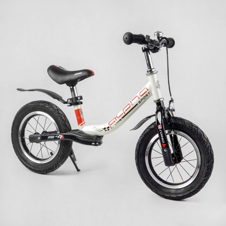 Біговел Corso 57200 серія "Alpha Sport" Ручне гальмо Надувні колеса 12" Білий