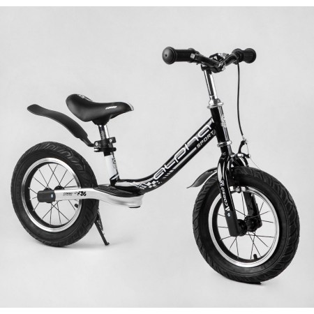 Біговел Corso Alpha Sport 12800 з ручним гальмом Надувні колеса 12" Чорний