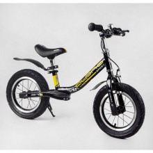 Біговел Corso Alpha Sport 10631 з ручним гальмом Надувні колеса 12" Чорно-жовтий
