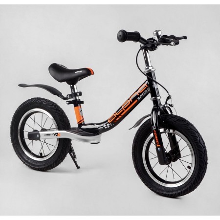 Біговел Corso Alpha Sport 64500 з ручним гальмом Надувні колеса 12" Чорно-помаранчевий