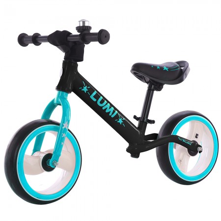 Біговел BALANCE TILLY T-212521 серія Lumi колеса EVA світяться дзвіночок Чорний з блакитним