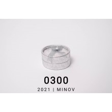 Подарункова коробочка MINOV 0300 для ювелірних прикрас Овальна з бантиком Сріблястий