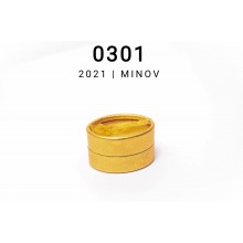 Подарункова коробочка MINOV 0301 для ювелірних прикрас Овальна з бантиком Золотий