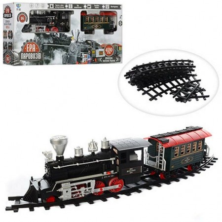 Дитяча залізниця Limo Toy TG ЖД 701829 R/YY "Ера паровозів" Звукові та світлові ефекти Довжина шляху 420 см
