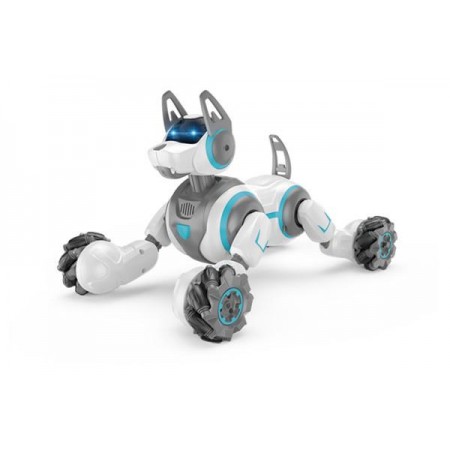 Собака робот на радиоуправлении SYRCAR STUNT DOG 666-800A Интерактивная игрушка Белый