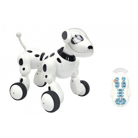 Собака робот на радиоуправлении Smart Pet 619 Интерактивная игрушка Белый с черным