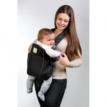 Рюкзак-кенгуру Baby Breeze 0307 с жесткой спинкой 3-18 месяцев Черный