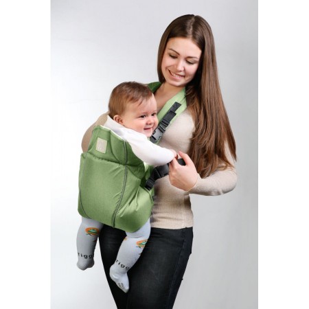 Рюкзак-кенгуру Baby Breeze 0307 с жесткой спинкой 3-18 месяцев Зеленый