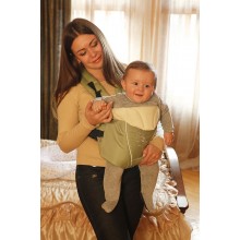 Рюкзак-кенгуру Baby Breeze 0308 с жесткой спинкой 3-18 месяцев Салатовый