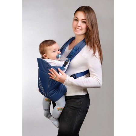 Рюкзак-кенгуру Baby Breeze 0308 с жесткой спинкой 3-18 месяцев Синий