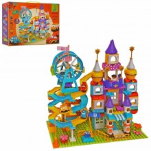 Конструктор Toys 6638B Гараж із замком та транспортом у комплекті фігурки 178 деталей