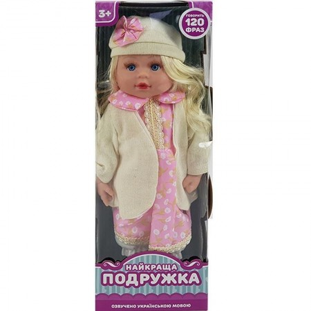 Лялька говорить PL519-1601N-1 мягконабивная Музична озвучена на українському знає 120 фраз