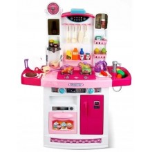 Игровой набор  Kitchen 798A детская кухня с светозвуковыми эффектами Белый с розовым