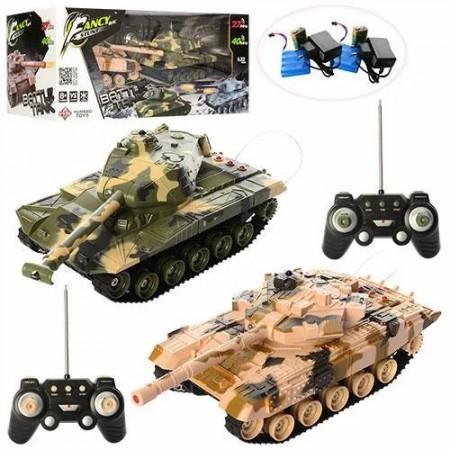 Ігровий набір Танковий бій HB Toys НВ-DZ 03 на радтоуправленіі Поворотна вежа (світло, звук) 