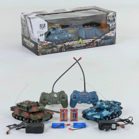 Ігровий набір Танковий бій HB Toys НВ-DZ 03 на радтоуправленіі Поворотна вежа (світло, звук) 