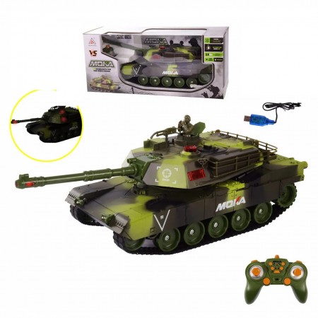 Дитячий танк A-Toys 2033 на радіокеруванні світлові і звукові ефекти Хакі