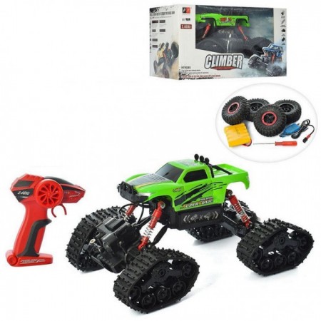 Радиоуправляемая машина CLIMBER 8897-191E колеса-гусеницы Зеленый