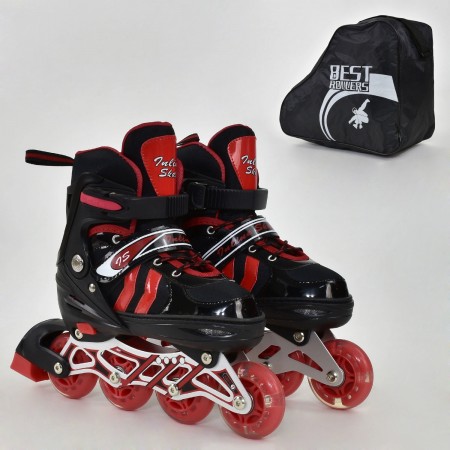 Роликовые коньки Best Rollers 9031. Размер 39-42. Красные. + Сумка.(9031А)