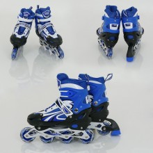 Роликові ковзани Best Roller 0819-1 Розсувні Розмір 36-39 Синій