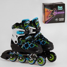 Роликові ковзани Best Roller 1070-М Розмір 35-38 Розсувні Колеса PU