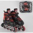 Роликові ковзани Best Rollers 8655-М розсувні Розмір 34-37 Колеса PU з підсвічуванням Сумка Червоний