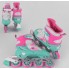 Роликові ковзани Best Rollers 60407-L розсувні Розмір 38-42 Колеса ПВХ з підсвічуванням Сумка Бірюзовий