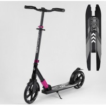 Двухколесный самокат Best Scooter 93566 складной Рама алюминий Черный с розовым