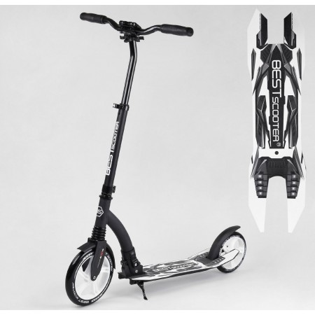 Двоколісний самокат Best Scooter 75343 Складаний амортизаційний блок Білий