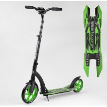 Двоколісний самокат Best Scooter 52266 Складаний амортизаційний блок Зелений