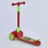 Самокат Best Scooter F - 18990 трехколесный. Складной руль, колёса из полиуретана светятся при езде. Резиновые грипсы. Красный(18990А)