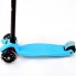 Самокат Best Scooter MAXI 466-113 трехколесный. Колеса полиуретановые с подшипниками типа ABEC-7. Голубой (466-113А)