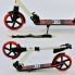 Самокат Best Scooter Wolf 00064 двухколесный. Складной. Колеса полиуретан, 20 см, с подшипниками АВЕС 7. Белый, красные колеса. (00064А)