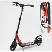 Двоколісний самокат Best Scooter 41723 два амортизаційних блоку Дисковий гальмо Червоний