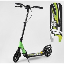 Двоколісний самокат Best Scooter 19746 два амортизаційних блоку Дискові гальма Зелений